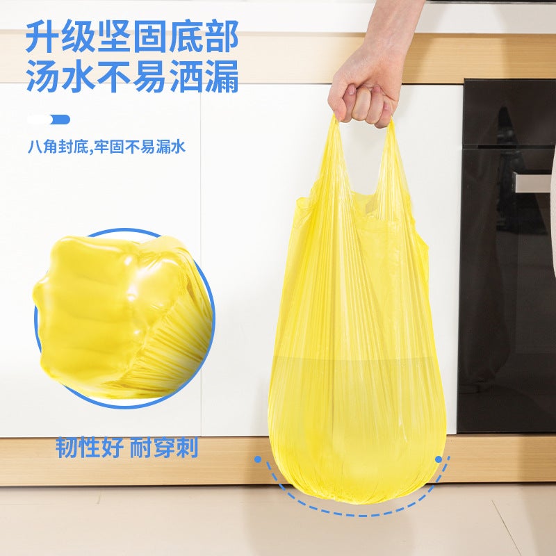 Large Garbage Bag Large Thickened Black Household Portable Kitchen Disposal Bag Kitchen Vest Commercial Large Bucket Plastic Bag - Image 4